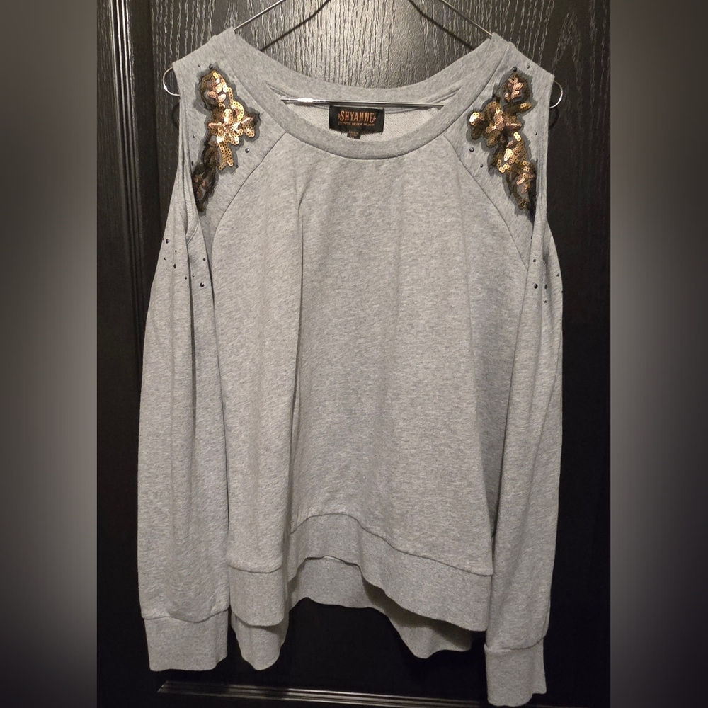 Shyanne Cold Shoulder Embellished Top